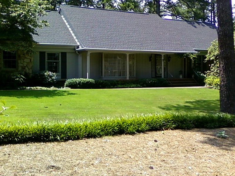 Lush, healthy lawn in front of a home